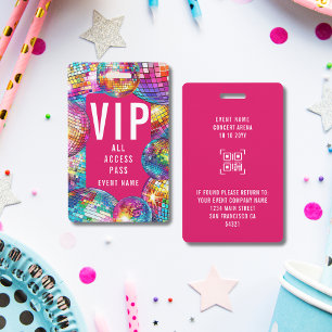 Benutzerdefiniertes VIP All Access Pass QR Code Di Ausweis