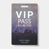 Benutzerdefiniertes VIP All Access QR Code Event A Ausweis (Vorderseite)