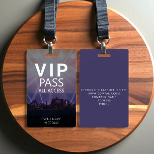 Benutzerdefiniertes VIP-All-Access-Veranstaltungsa Ausweis