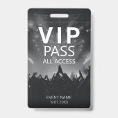 Benutzerdefiniertes VIP Alle Access QR Code Event  Ausweis (Vorderseite)