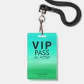 Benutzerdefiniertes VIP Alle Zugang Wasserfarbe Ab Ausweis (Vorderseite mit Lanyard)
