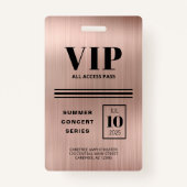 Benutzerdefiniertes VIP für alle Rose Gold Ausweis (Vorderseite)