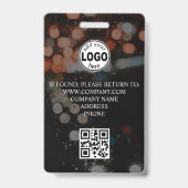Benutzerdefiniertes VIP-QR-Code-Event bokeh Ausweis (Rückseite)