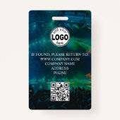 Benutzerdefiniertes VIP QR Code Event Confetti-Abz Ausweis (Rückseite)