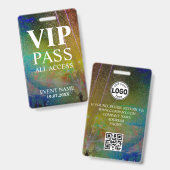 Benutzerdefiniertes VIP QR Code Event Confetti-Abz Ausweis (Vorder- & Rückseite)