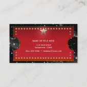 Benutzerdefiniertes VIP-Ticket für schwarzes Rot u Visitenkarte (Rückseite)