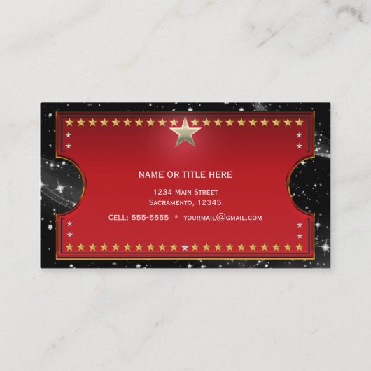 Benutzerdefiniertes VIP-Ticket für schwarzes Rot u Visitenkarte (Rückseite)