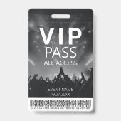 Benutzerdefiniertes VIP Zugriff Barcode Schwarz/We Ausweis (Vorderseite)