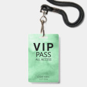 Benutzerdefiniertes VIPs Grünes Abzeichen für Vera Ausweis (Vorderseite mit Lanyard)