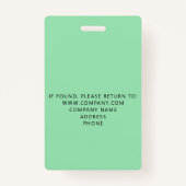 Benutzerdefiniertes VIPs Grünes Abzeichen für Vera Ausweis (Rückseite)