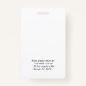 Benutzerdefiniertes Visitenkarten-Abzeichen Ausweis (Rückseite)