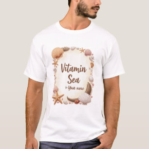 Benutzerdefiniertes „Vitamin Sea“-Zitat mit Namen T-Shirt