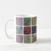 Benutzerdefiniertes Volleyball-Name Geschenk Vinta Kaffeetasse (Links)