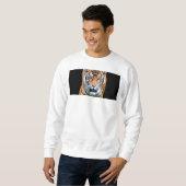 Benutzerdefiniertes Vorlagenwandern Tiger Moderne  Sweatshirt (Vorne ganz)