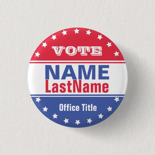 Benutzerdefiniertes Wahlkampfschema für Wahlen Button (Vorderseite)