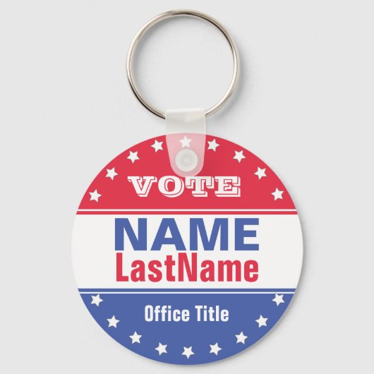 Benutzerdefiniertes Wahlkampfschema für Wahlen Schlüsselanhänger (Vorderseite)