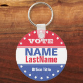 Benutzerdefiniertes Wahlkampfschema für Wahlen Schlüsselanhänger (Vorderseite)
