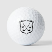 Benutzerdefiniertes Wappen-Logo-Monogramm Golfball (Vorderseite)