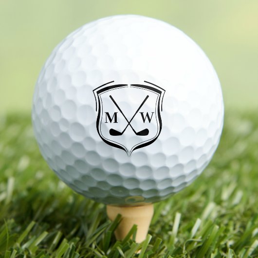 Benutzerdefiniertes Wappen-Logo-Monogramm Golfball