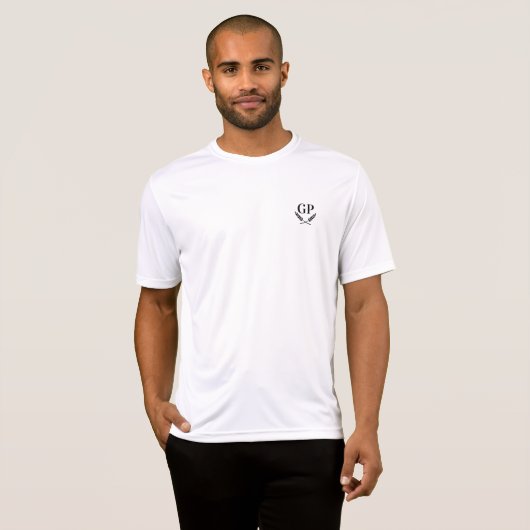 Benutzerdefiniertes Wappen-Monogramm für die angep T-Shirt (Vorne ganz)