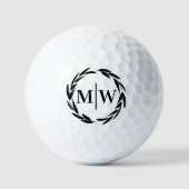 Benutzerdefiniertes Wappenmonogramm Golfball (Vorderseite)