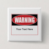 Benutzerdefiniertes Warnzeichen Button (Vorderseite)