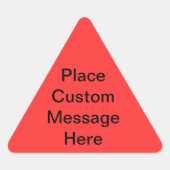 Benutzerdefiniertes Warnzeichen Dreieckiger Aufkleber (Vorderseite)