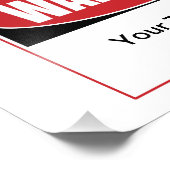 Benutzerdefiniertes Warnzeichen Fotodruck (Ecke)