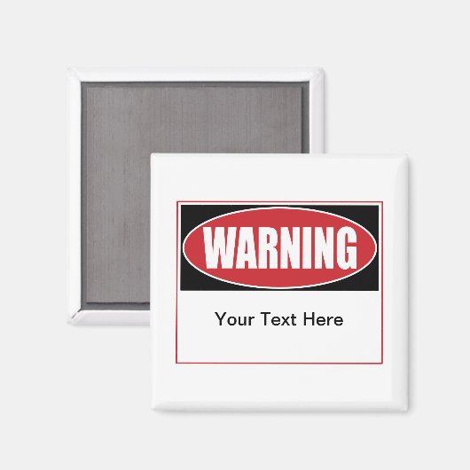 Benutzerdefiniertes Warnzeichen Magnet (Vorderseite/Rückseite)