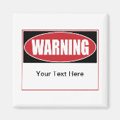 Benutzerdefiniertes Warnzeichen Magnet (Vorne)