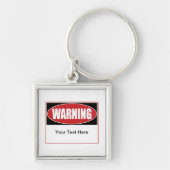 Benutzerdefiniertes Warnzeichen Schlüsselanhänger (Vorne)