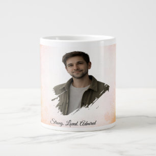 Benutzerdefiniertes Wasserfarbe-Foto Valentinsgesc Jumbo-Tasse