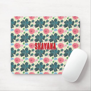 Benutzerdefiniertes Wasserfarben-Blumenmuster-Gesc Mousepad