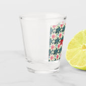 Benutzerdefiniertes Wasserfarben-Blumenmuster-Gesc Schnapsglas (Links)