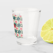 Benutzerdefiniertes Wasserfarben-Blumenmuster-Gesc Schnapsglas (Rechts)