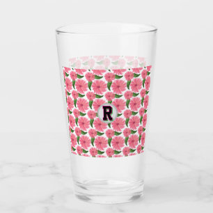 Benutzerdefiniertes Wasserfarben-Blumenmuster Glas