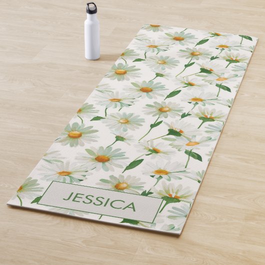 Benutzerdefiniertes Wasserfarben-Blumenmuster mit  Yogamatte (Beispiel)