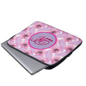 Benutzerdefiniertes Wasserfarben-Blumenmuster-Post Laptopschutzhülle (Vorne Knopf)