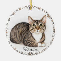 Benutzerdefiniertes Wasserfarben-Katzenporträt mit