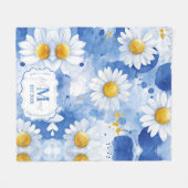 Benutzerdefiniertes Wasserfarben-Monogramm-Dekor a Fleecedecke (Vorderseite (Horizontal))