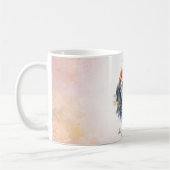 Benutzerdefiniertes Wasserfarben-Valentinstagsgesc Kaffeetasse (Links)