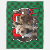 Benutzerdefiniertes Weihnachts-Foto Rot und Grün K Fleecedecke (Vorderseite)