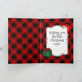 Benutzerdefiniertes Weihnachts-Foto Rot und Schwar Karte (Innenseite)