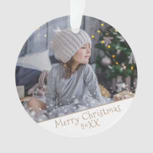Benutzerdefiniertes Weihnachtsfoto als Andenken Ornament