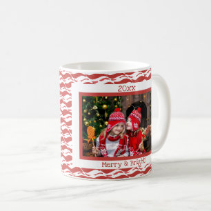 Benutzerdefiniertes Weihnachtsfoto Zuckerstange Ro Kaffeetasse