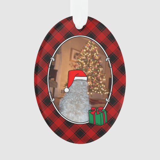 Benutzerdefiniertes Weihnachtsgebäck Rot und Schwa Ornament (Vorderseite)