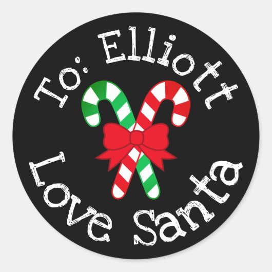 Benutzerdefiniertes Weihnachtsgeschenk aus dem San Runder Aufkleber (Vorderseite)