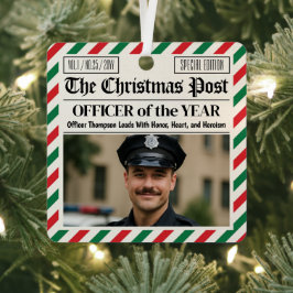 Benutzerdefiniertes Weihnachtsgeschenk für Polizei Ornament Aus Metall