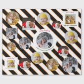 Benutzerdefiniertes Weihnachtsgeschenk für vier Fo Geschenkpapier (Flach)