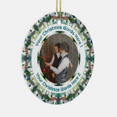 Benutzerdefiniertes Weihnachtsgeschenk mit grün-br Keramik Ornament (Rechts)